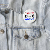Badge Rond 5 Cm Taoists pour le bouton d'Obama 2012 (En situation)
