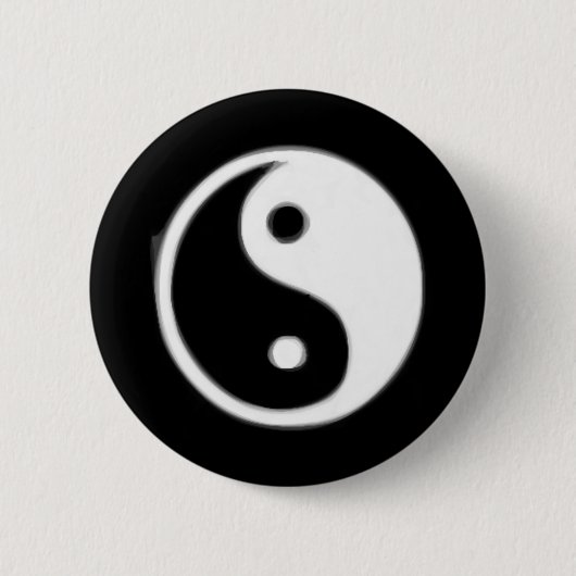 Badge Rond 5 Cm Taojitu noir et blanc (Devant)