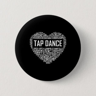 Badge Rond 5 Cm Tap Danse Coeur Amoureux Cadeau Tap Danseuse Cadea