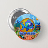 Badge Rond 5 Cm Tapez le bouton de poissons (Devant & derrière)