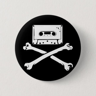 Badge Rond 5 Cm Taping à la maison de piraterie de bande et de