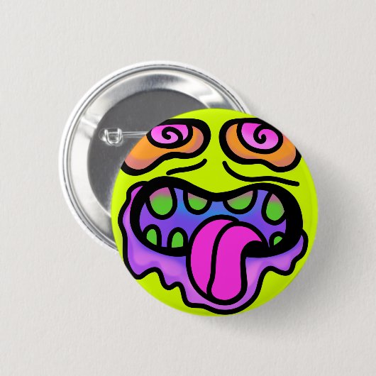 Badge Rond 5 Cm Tapis d'art pop Zombie sucre (Devant & derrière)