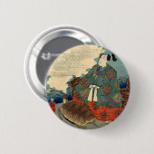 Badge Rond 5 Cm Taro d'Urashima et le conte de fées japonais de (Devant & derrière)