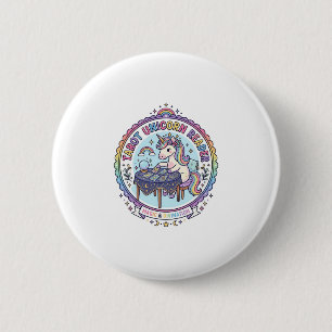 Badge Rond 5 Cm Tarot de Licorne Lecteur de Licorne T-shirt drôle 