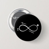 Badge Rond 5 Cm Tarot Lemniscate : Magicien & Éléments (Devant & derrière)