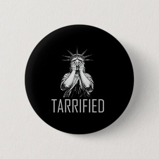 Badge Rond 5 Cm Tarrifié pour l'économie américaine - Anti-droits