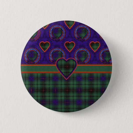 Badge Rond 5 Cm Tartan d'écossais de Davidson (Devant)
