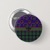 Badge Rond 5 Cm Tartan d'écossais de Davidson (Devant & derrière)