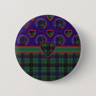 Badge Rond 5 Cm Tartan d'écossais de Davidson