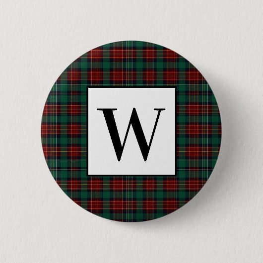 Badge Rond 5 Cm Tartan Forest Hunter (Devant)