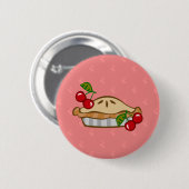 Badge Rond 5 Cm Tarte aux cerises (Devant & derrière)