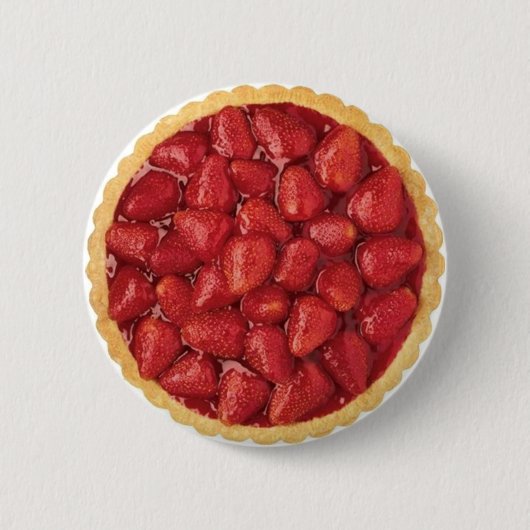 Badge Rond 5 Cm Tarte de fraise (Devant)