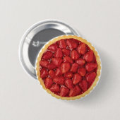 Badge Rond 5 Cm Tarte de fraise (Devant & derrière)