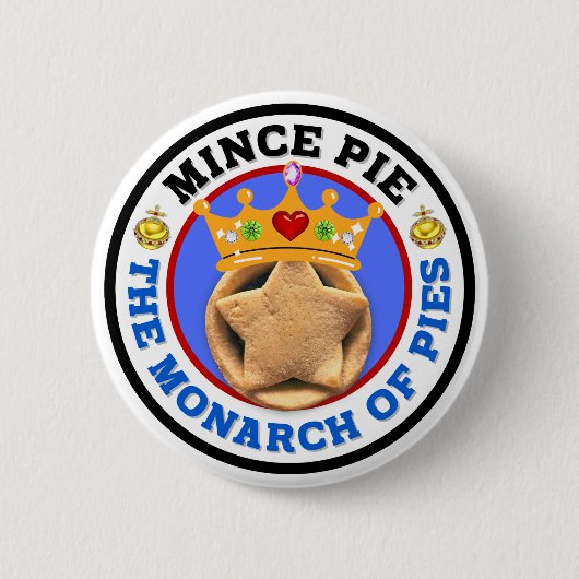 Badge Rond 5 Cm Tarte - Le monarque des tartes (Devant)