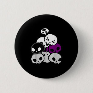 Badge Rond 5 Cm Tas de crâne Kawaii Demiual Chouette Trucs Fierté