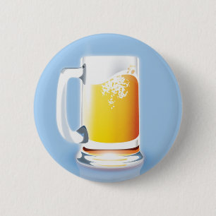 Badge Rond 5 Cm Tasse de bière