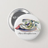 BADGE ROND 5 CM TASSE D'OISEAU (Devant & derrière)