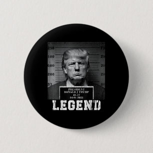 Badge Rond 5 Cm Tasse Trump 2024 Photo D'identité Président Légend