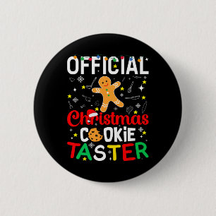 Badge Rond 5 Cm Tasteur officiel de biscuits de Noël Byking Byker 