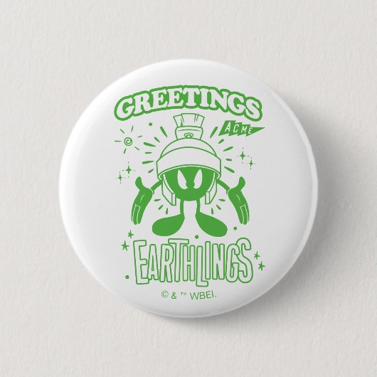 Badge Rond 5 Cm Tasty Retro MARVIN LE MARTIAN™ (Devant)