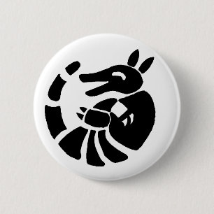 Badge Rond 5 Cm Tatou riant