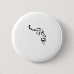 Badge Rond 5 Cm Tatouage léopard Vintage