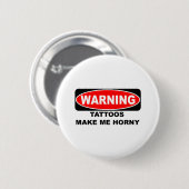 Badge Rond 5 Cm Tatouages cornés (Devant & derrière)