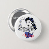 Badge Rond 5 Cm Tattoo Girl Arm Up Thunder_Cove (Devant & derrière)