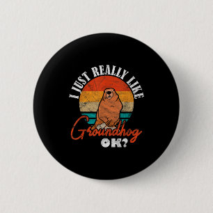 Badge Rond 5 Cm Taupe de terre Je aime vraiment la taupe ok _3