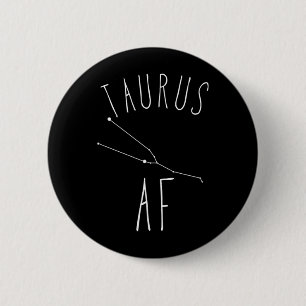 Badge Rond 5 Cm Taureau Af Constellation _ Drôle Zodiaque Taureau