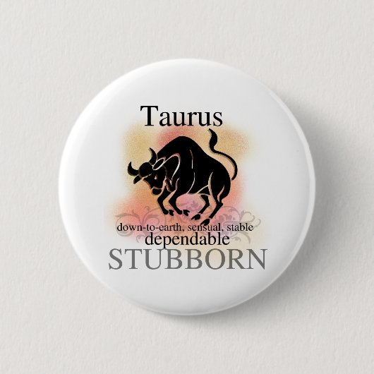 Badge Rond 5 Cm Taureau au sujet de vous (Devant)