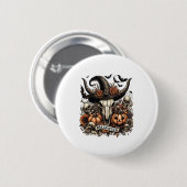 Badge Rond 5 Cm Taureau Halloween Vache (Devant & derrière)