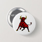 Badge Rond 5 Cm Taureau Taureau (Devant & derrière)