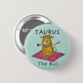 Badge Rond 5 Cm Taurus la constellation d'étoiles zodiaque Bull (Devant & derrière)