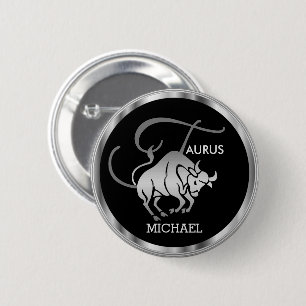Badge Rond 5 Cm Taurus ♉ l'Horoscope Bull - Zodiac