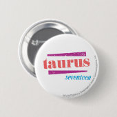 Badge Rond 5 Cm Taurus LtPink (Devant & derrière)