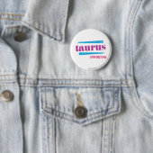 Badge Rond 5 Cm Taurus pourpre (En situation)
