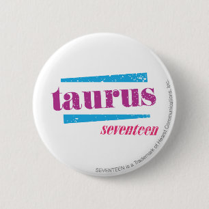 Badge Rond 5 Cm Taurus pourpre
