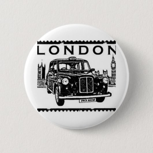 Badge Rond 5 Cm Taxi de Londres (Devant)