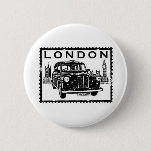 Badge Rond 5 Cm Taxi de Londres (Devant)