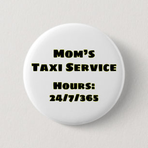 Badge Rond 5 Cm Taxi de maman