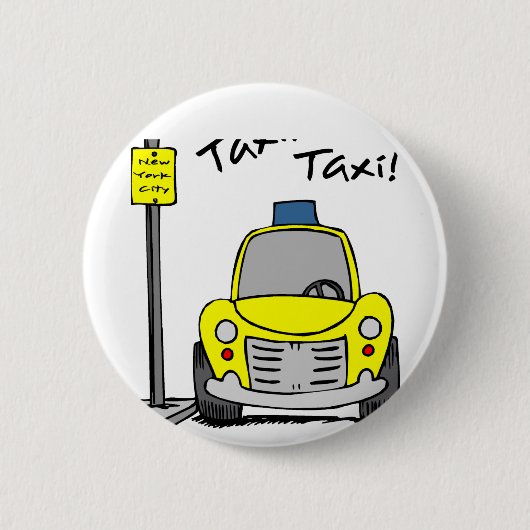 Badge Rond 5 Cm Taxi de NYC (Devant)
