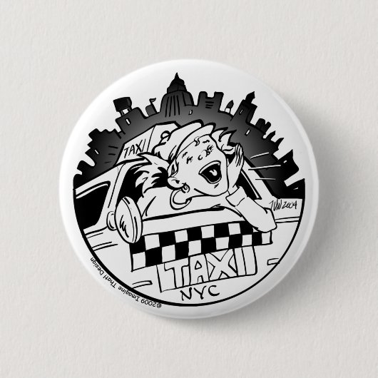 Badge Rond 5 Cm Taxi Girl_Button (Devant)