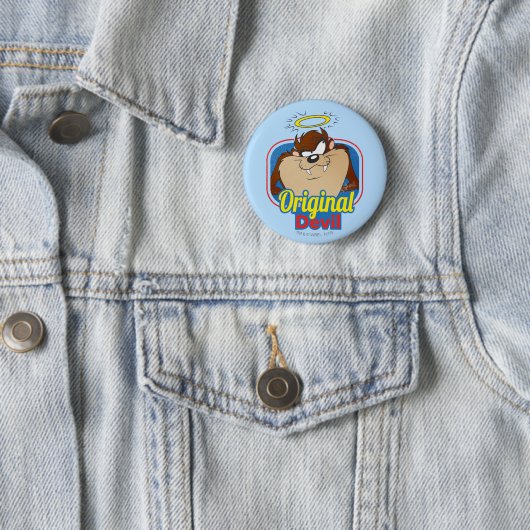 Badge Rond 5 Cm TAZ™ Original Devil (En situation)