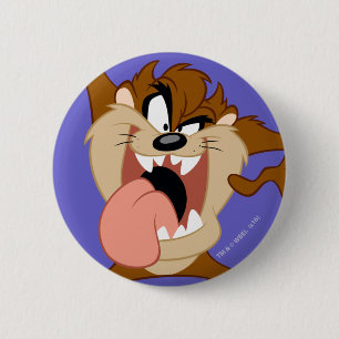 Badge Rond 5 Cm TAZ™   Sticking His Tongue Out