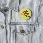 Badge Rond 5 Cm TAZ™ volant dans les airs (En situation)