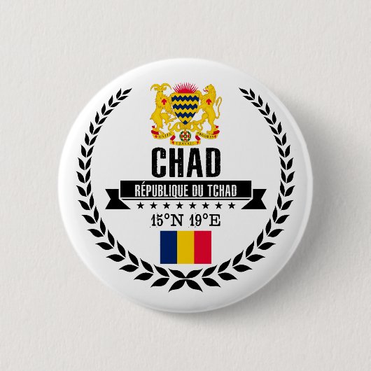 Badge Rond 5 Cm Tchad (Devant)