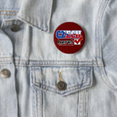 Badge Rond 5 Cm Tchèque ici (foncé) (En situation)