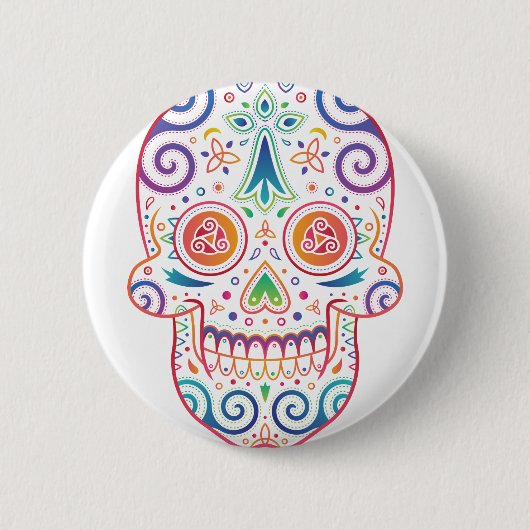 Badge Rond 5 Cm tête_mort_celtique (Devant)