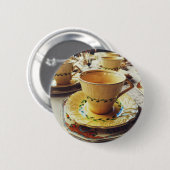 Badge Rond 5 Cm "Tea O'Clock" (Devant & derrière)